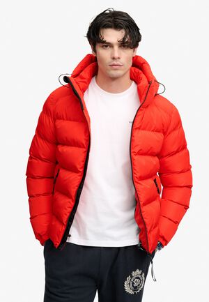 HOODED SPORTS PUFFER JACKET