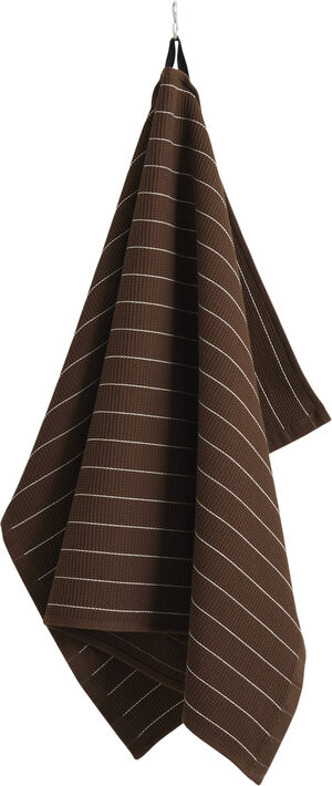 Canteen Tea Towel-Chocolate pinstri
