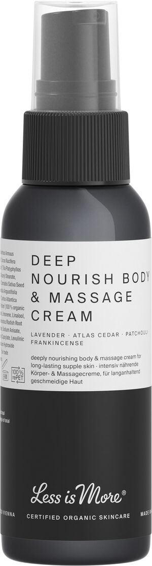 Organic Deep Nourish Body & Massage Cream lavender Travel Size 50 ml.