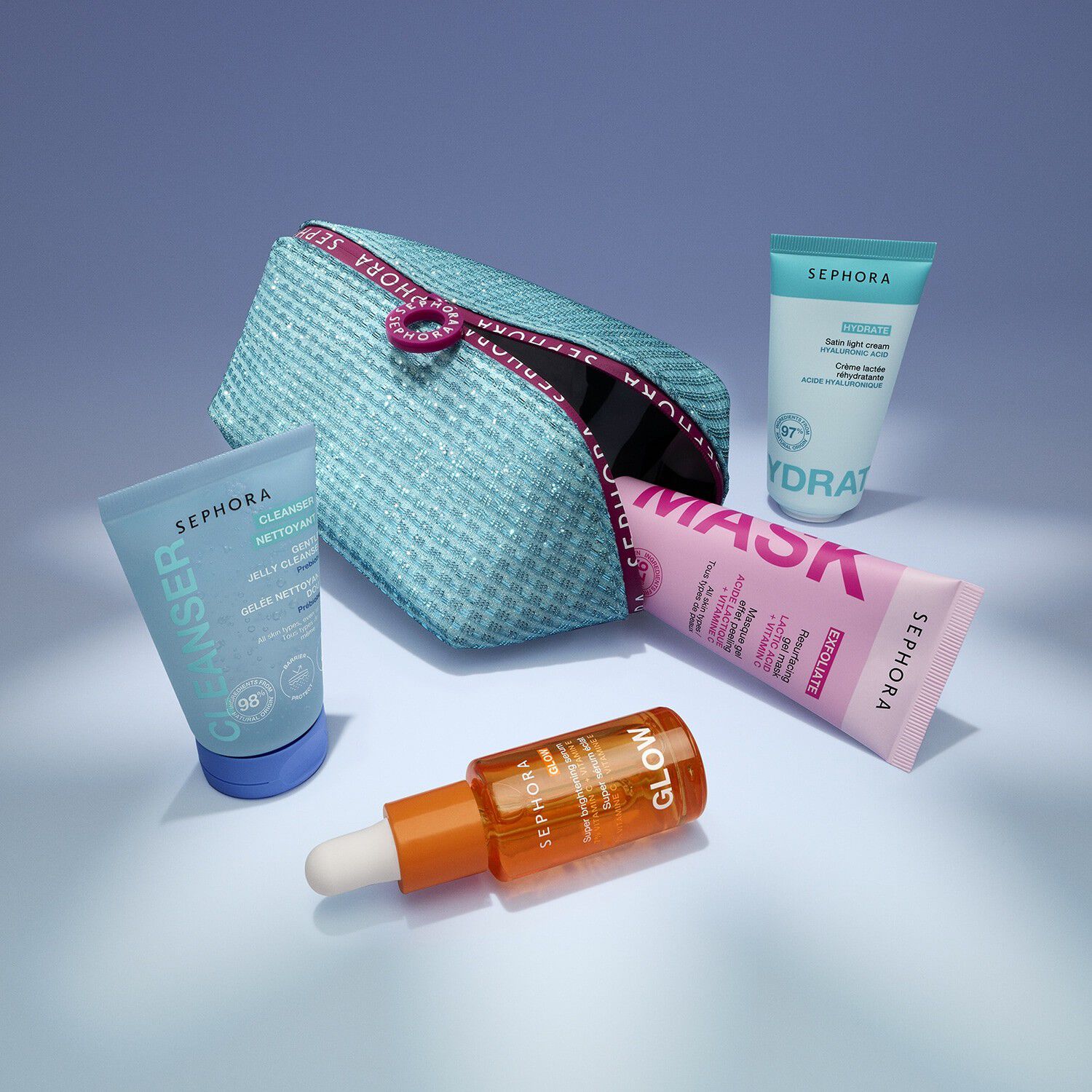 BEAUTY BREAK - S&aelig;t med 4 essentielle ansigtsplejeprodukter