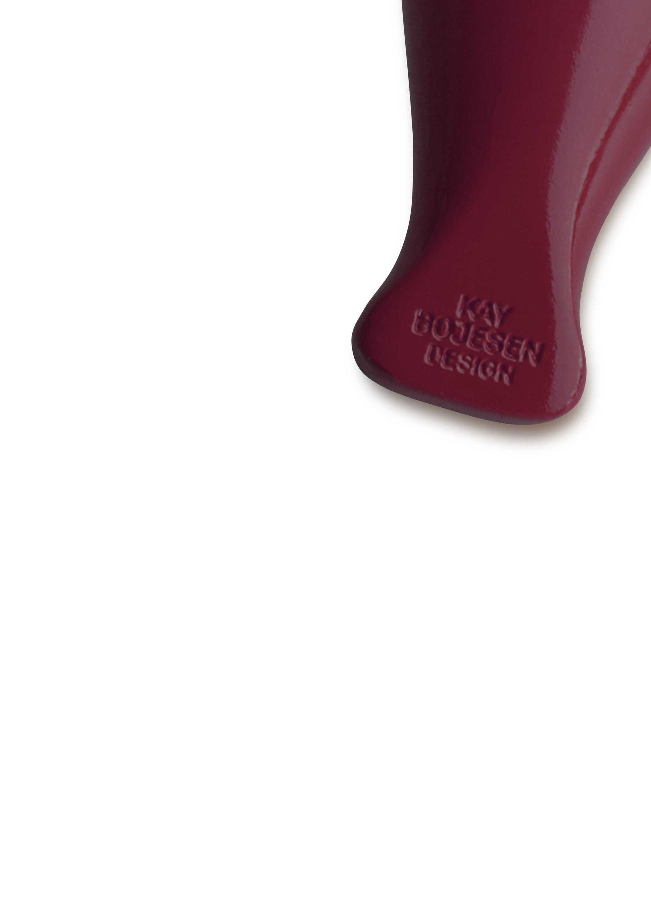 Fugl n&oslash;glering guldtonet metal med naturl&aelig;der bordeaux