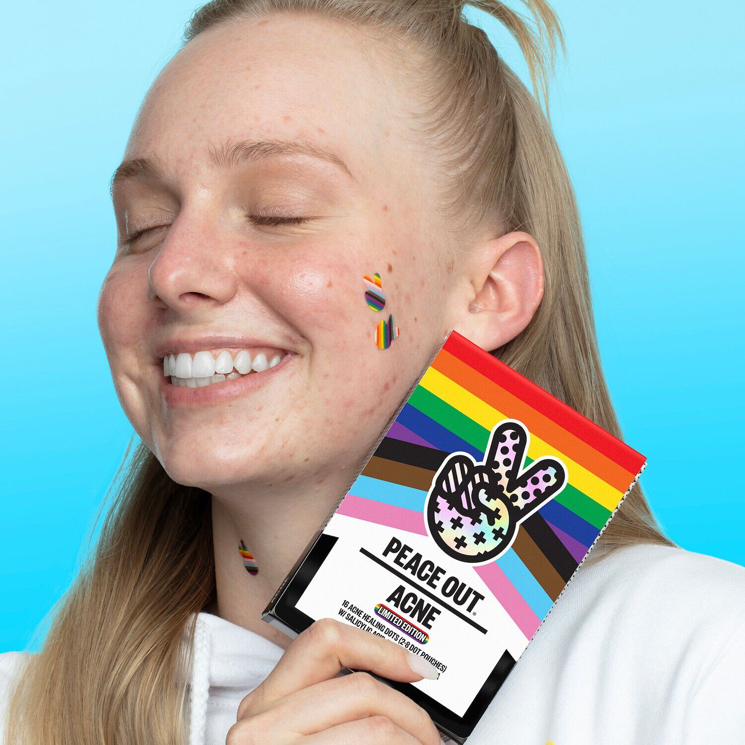 Pride Limited Edition-plastre til at pleje akne ved hj&aelig;lp af salicylsy
