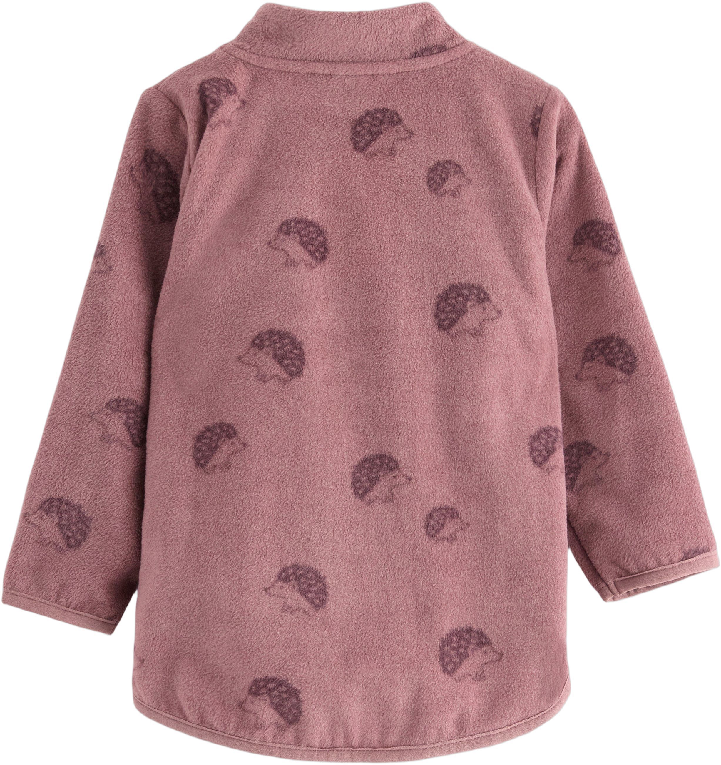 Jacket in microfleece with a high c