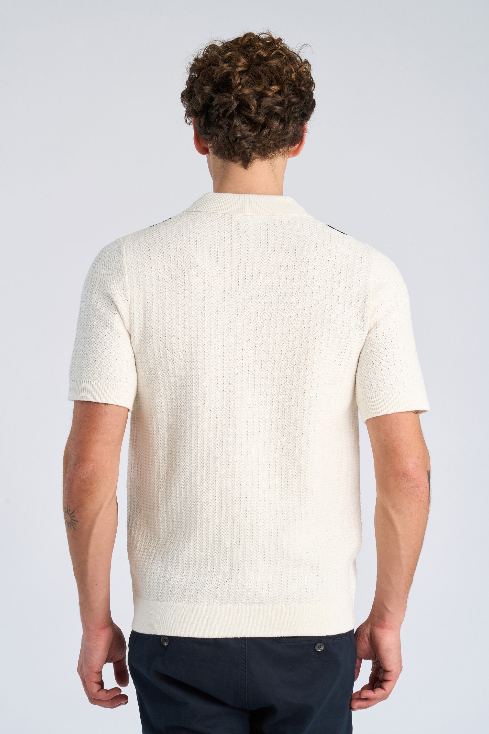 Knitted polo cardigan