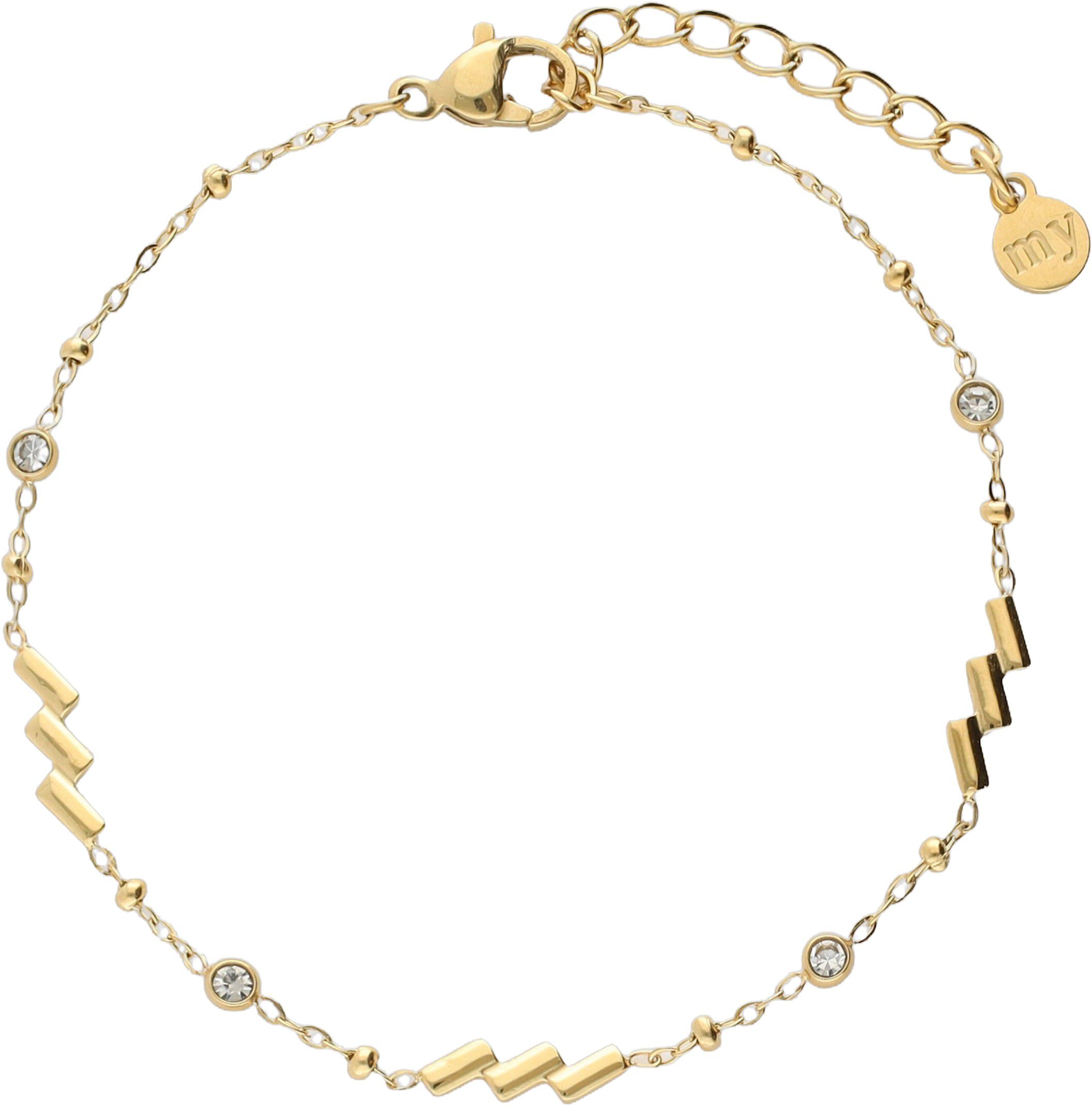 Bracelet diagonal stripes and strass