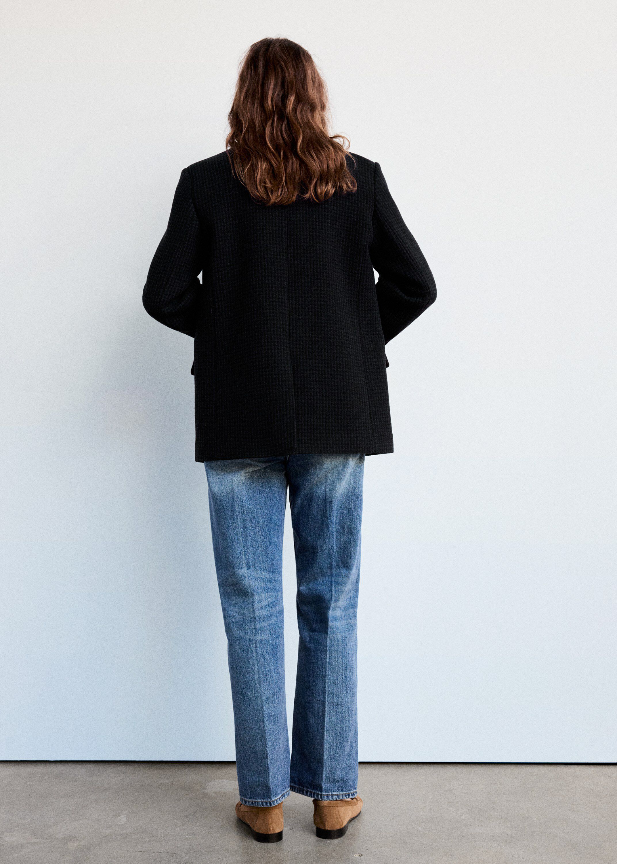 Straight houndstooth blazer