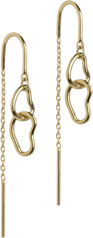 Earring, Organic Double Circle