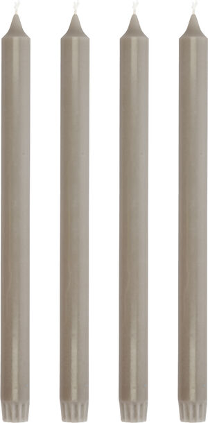 Kronelys Aia 30 cm 4 stk. Taupe Stearin