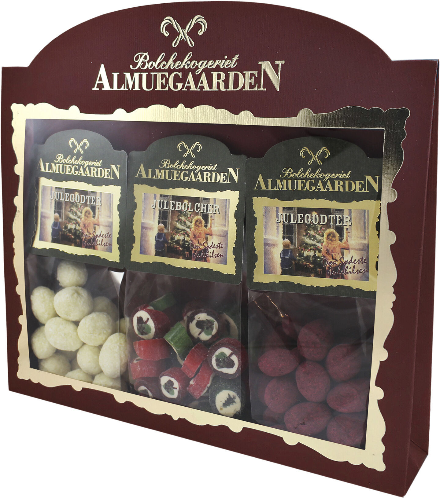 Jule-Gave&aelig;ske med Choko-mandler og Jule-bolcher