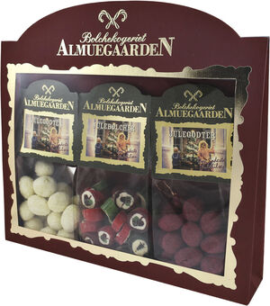 Jule-Gave&aelig;ske med Choko-mandler og Jule-bolcher