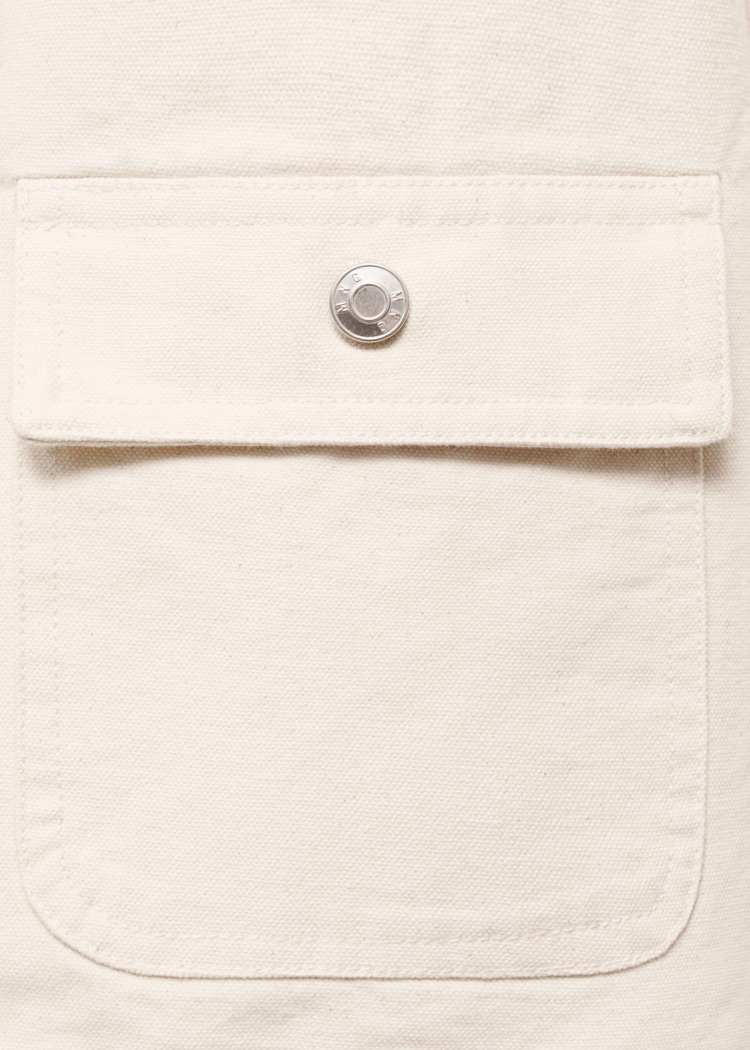 Denim parka with corduroy collar