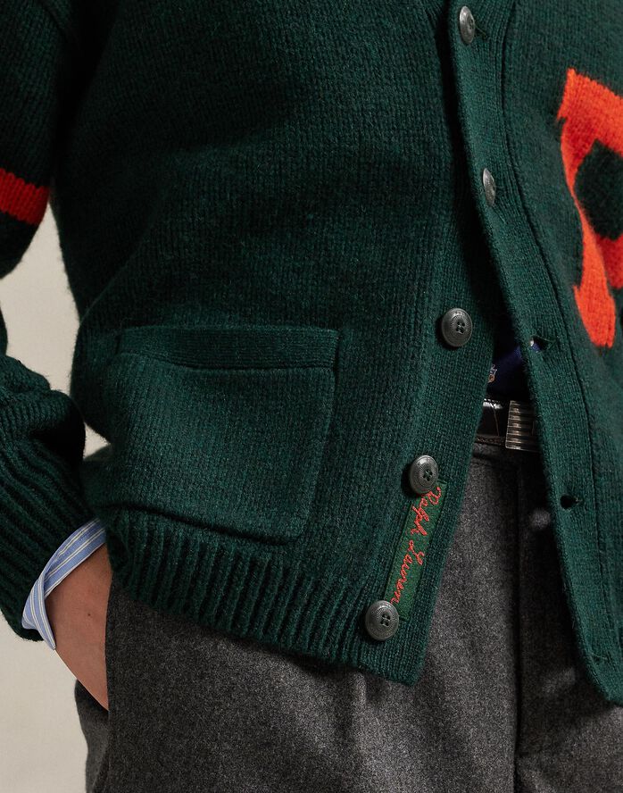 Wool Letter Cardigan