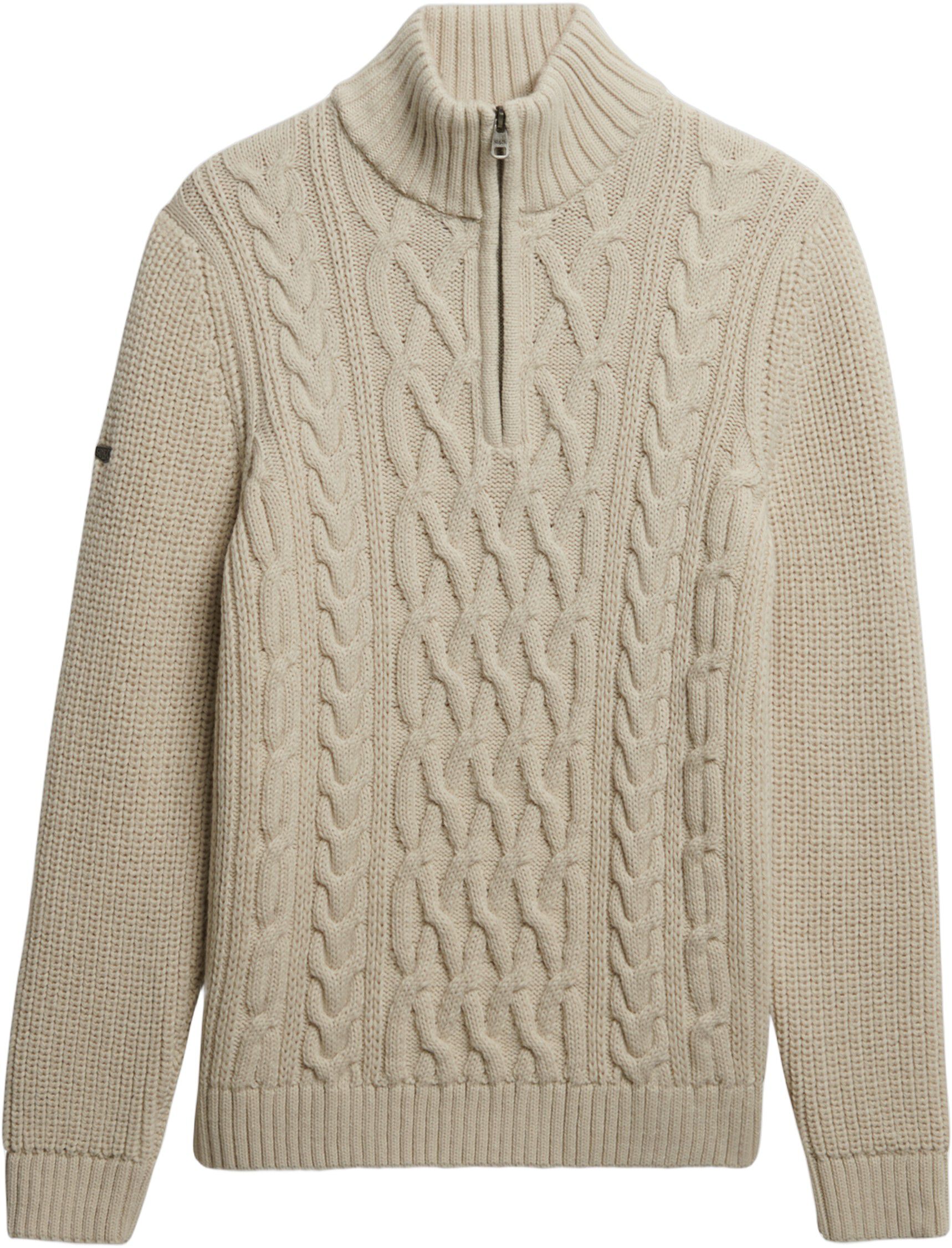 JACOB CABLE KNIT HALF ZIP
