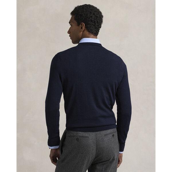 Slim Fit Washable Wool Crewneck Sweater