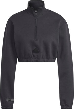 Cropped Half-Zip sweatshirt
