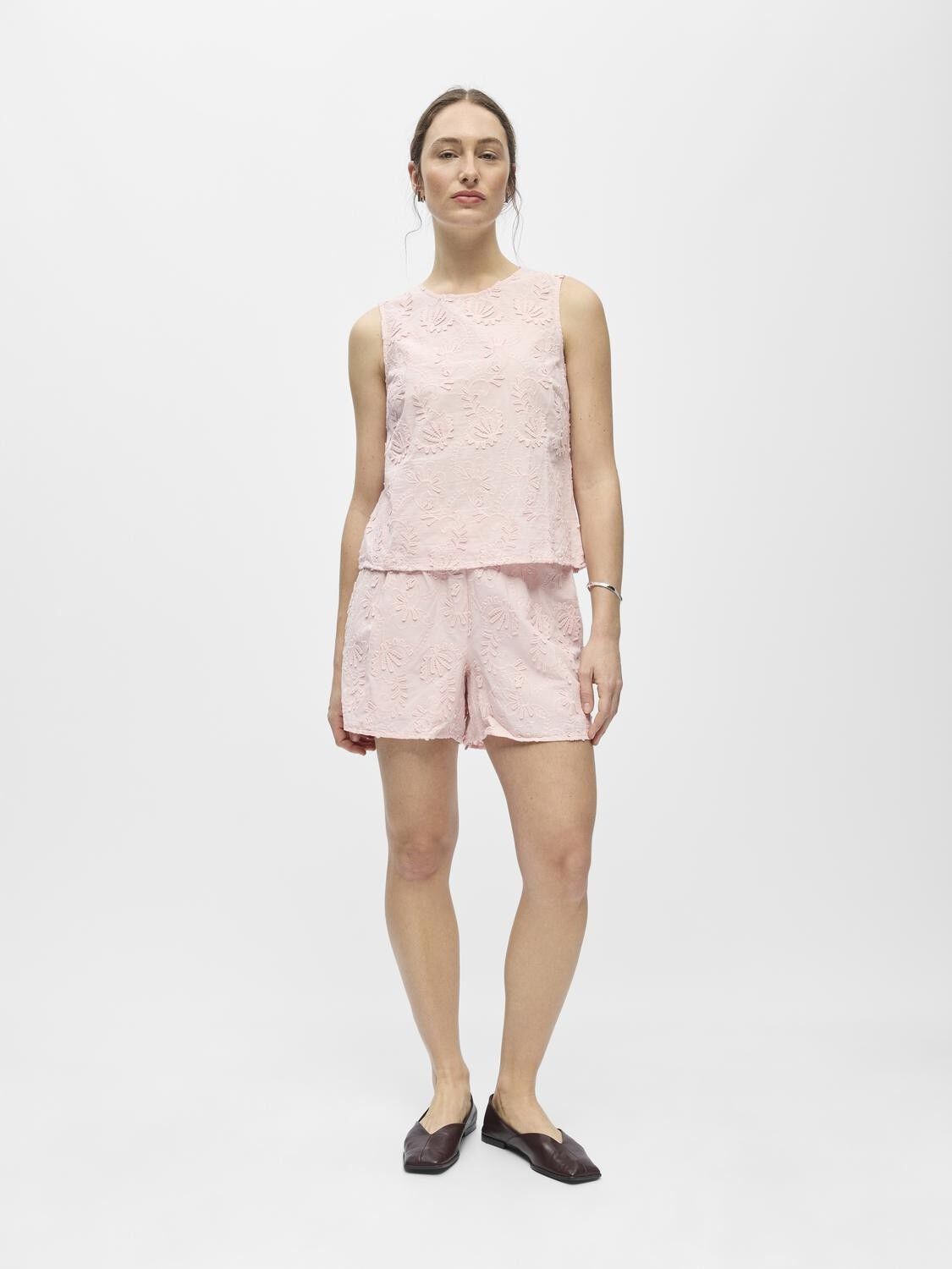 OBJMYA S/L RE O-NECK TOP DIV