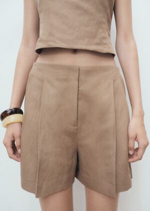 Linen bermuda shorts