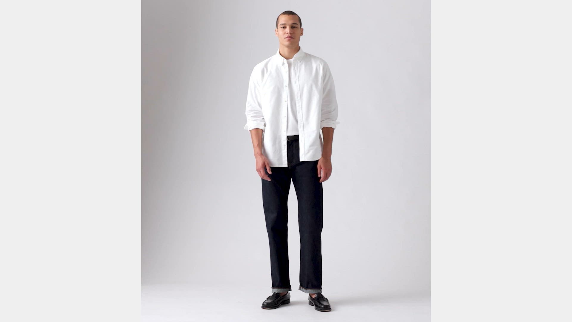 AUTHENTIC BUTTON DOWN DARK SLA