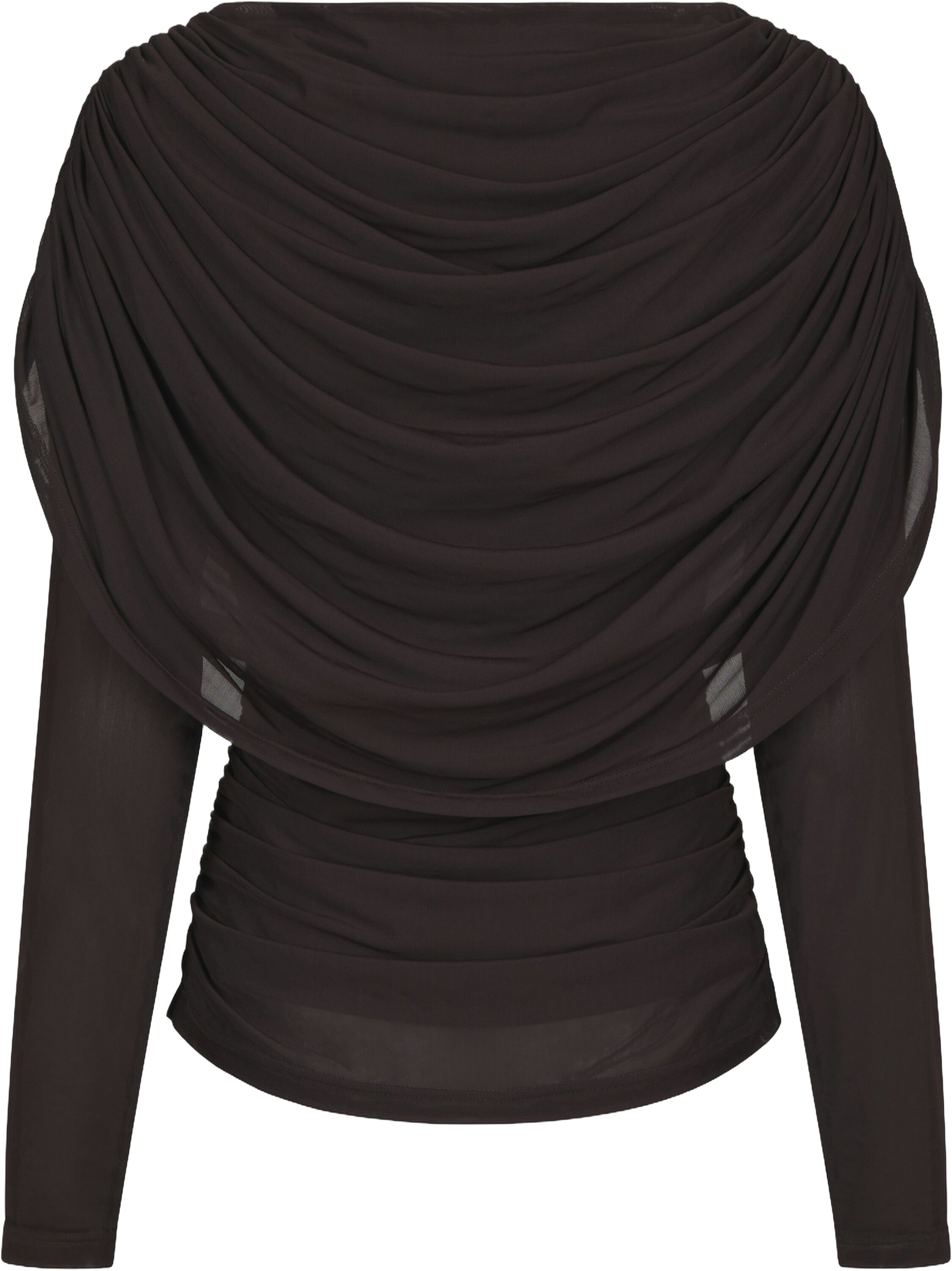 Lottuna Drapy Mesh Blouse