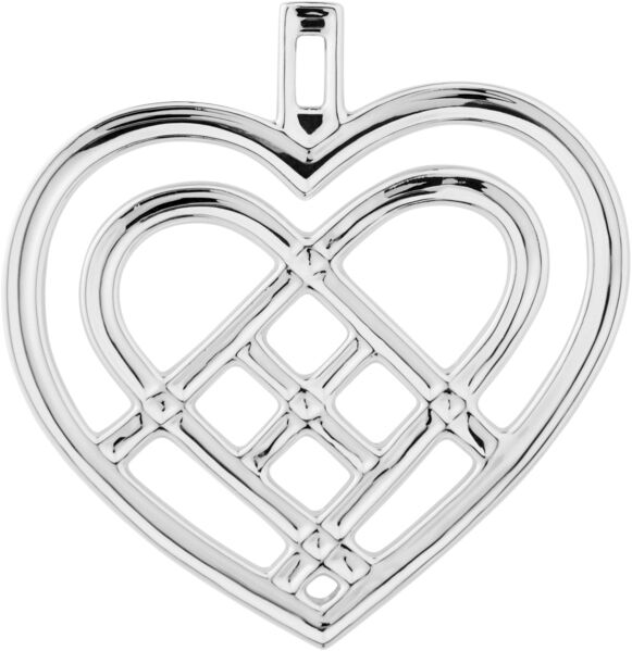 Flettet julehjerte H6. 5 fors&oslash;lvet