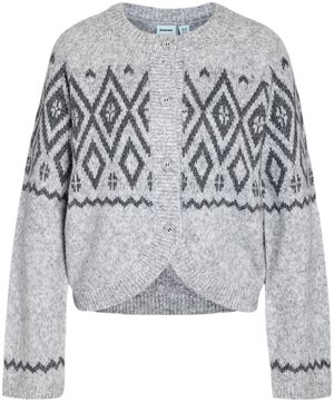 NMHILDA L/S O-NECK FAIRISLE CARDIGA