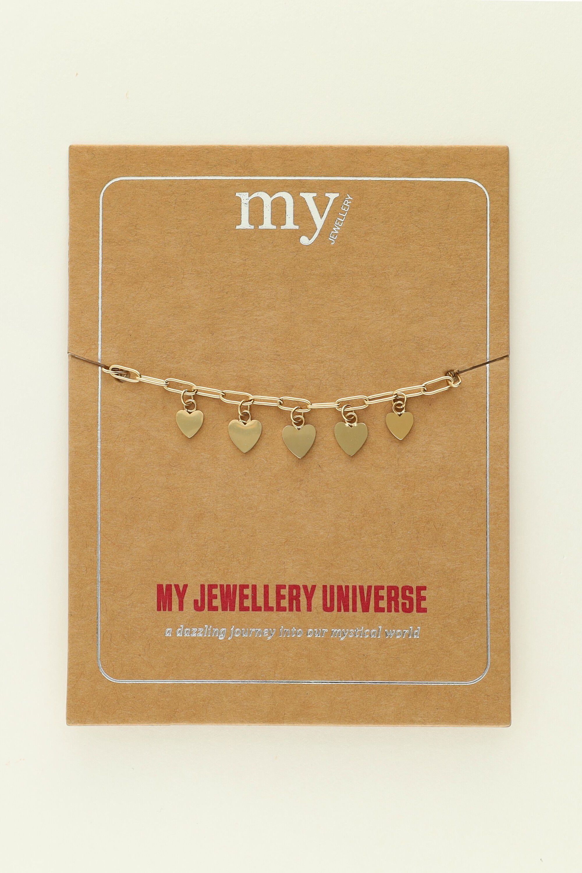 Bracelet chain fine hearts