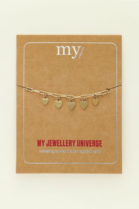 Bracelet chain fine hearts