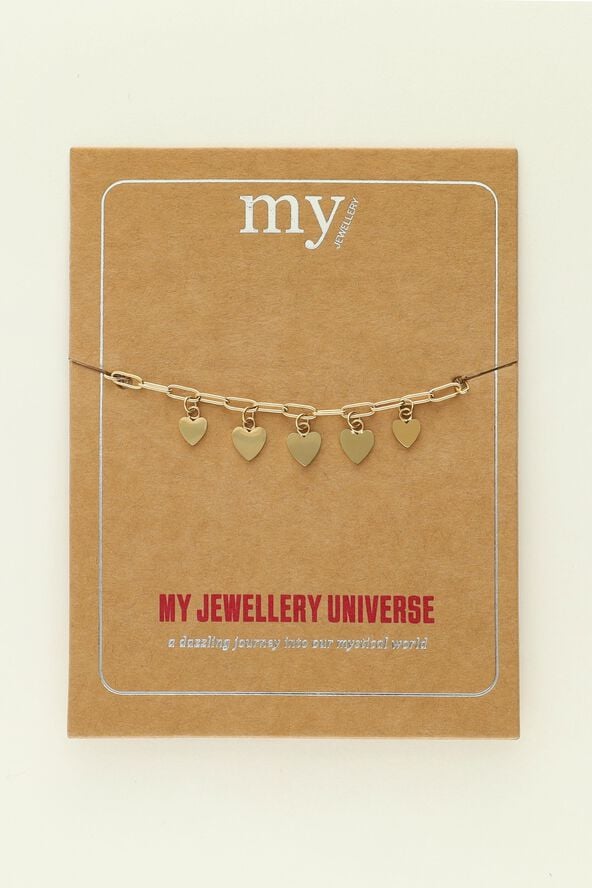 Bracelet chain fine hearts