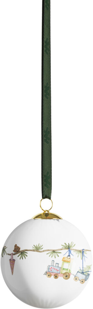 Hammersh&oslash;i Christmas Kugle 2024 &Oslash;6 cm hvid m. deko