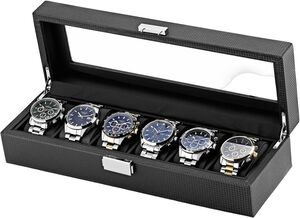 Ditur Watch Box 6 Watches Black Imitated carbon DIT0000231