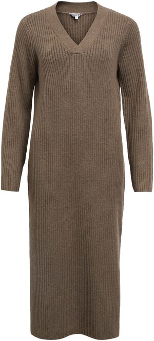 OBJELVA L/S RE V-NECK KNIT DRESS DI