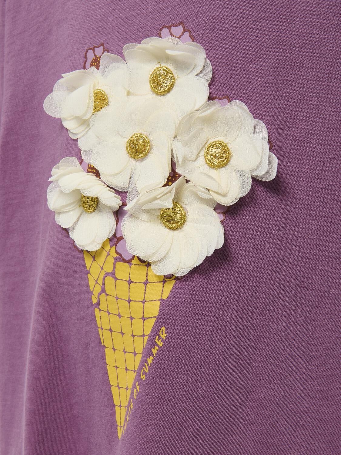 KMGCREAM LIFE SS LOOSE PRINTED TEE