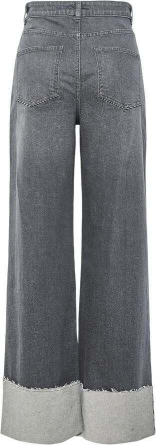 PCPIL HW STRAIGHT FOLD UP JEANS