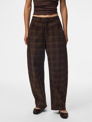 PCVERA MW BARREL CHECK JEANS DNM