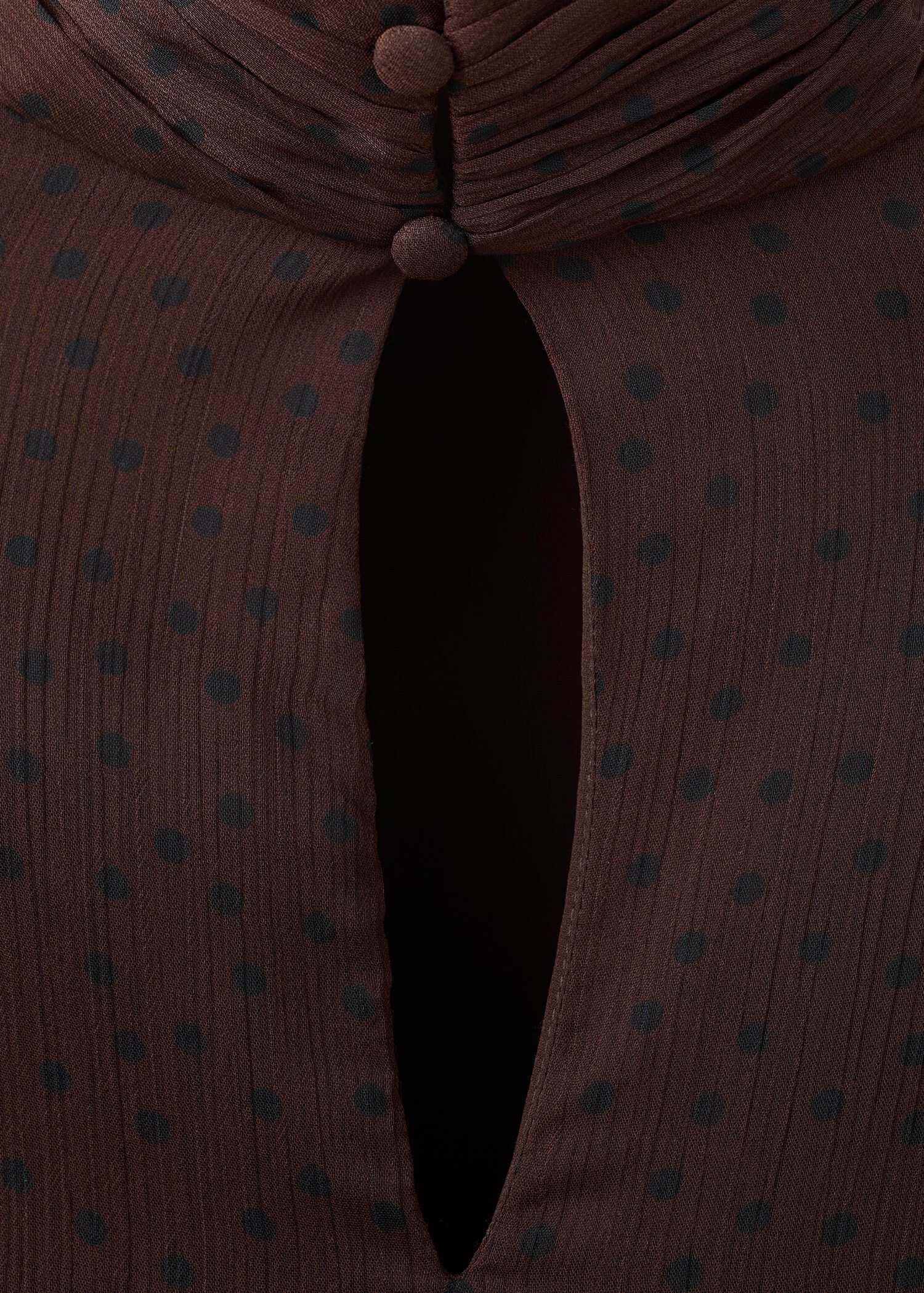 Polka-dot dress with ruffles