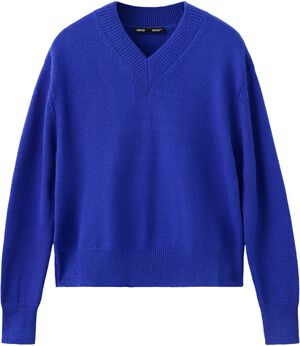 V-neck knit sweater