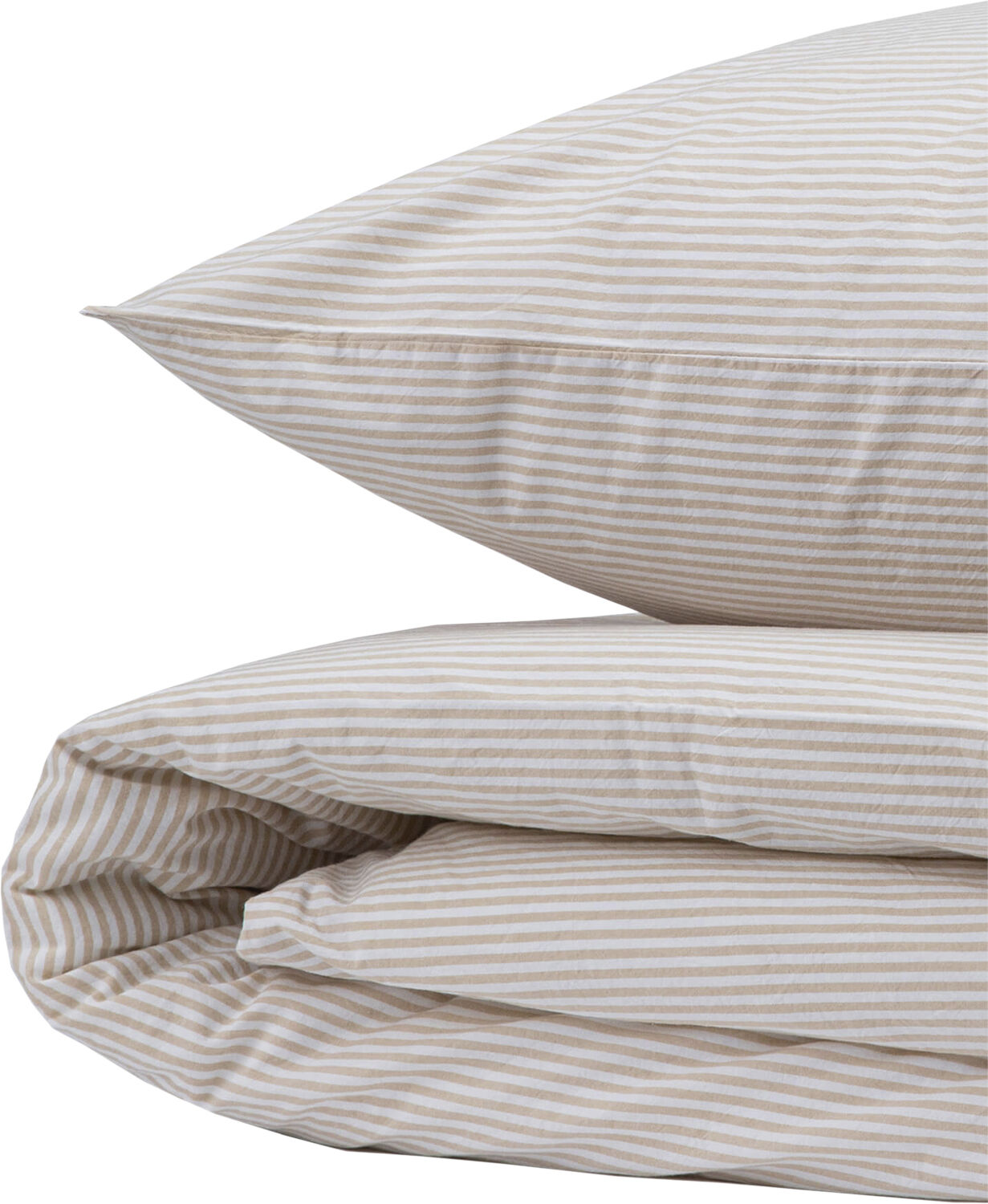 Small stripe washed percale