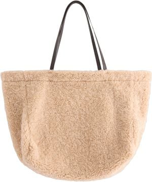 Stor veske i fuskepels med skulders