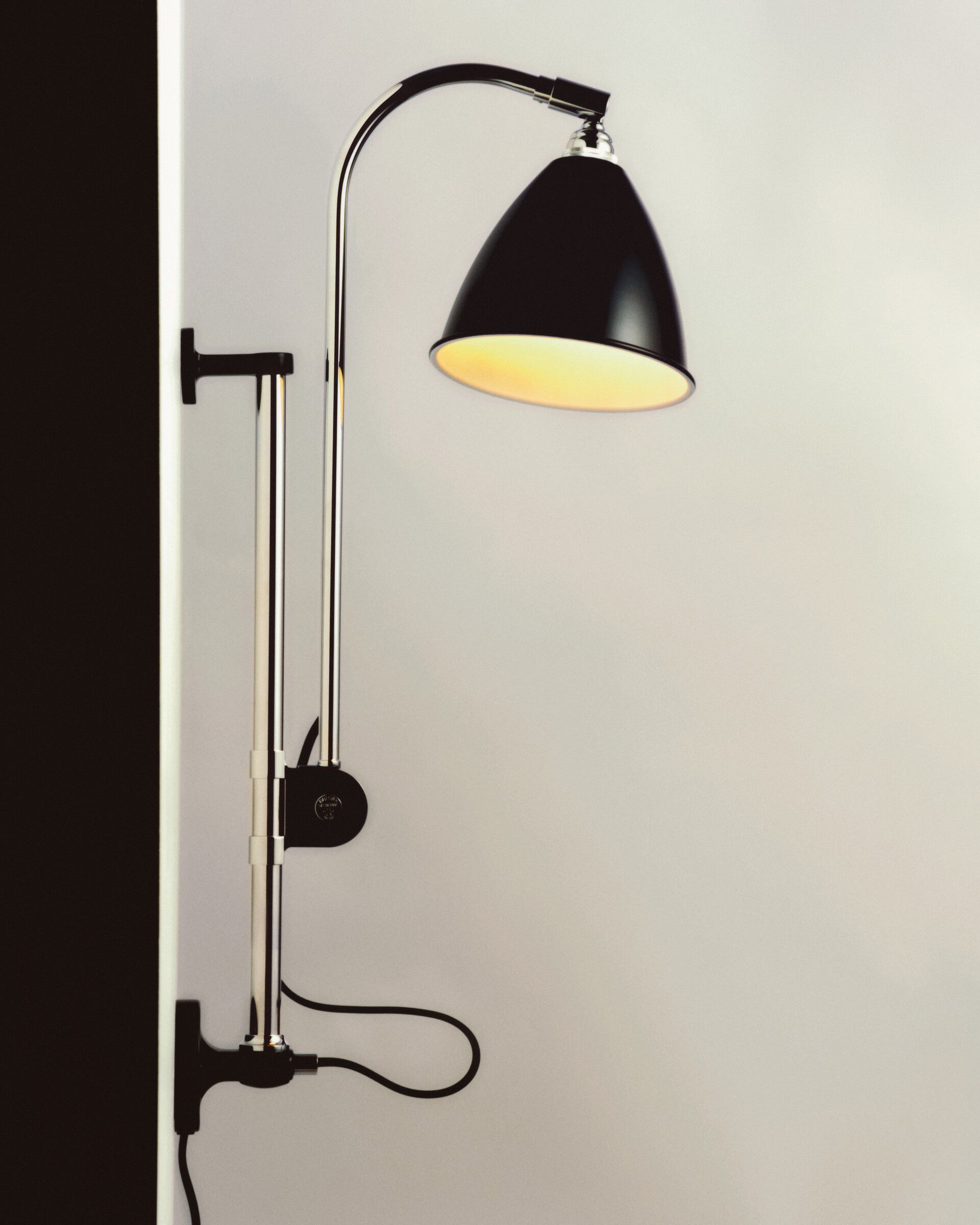 BL5 Wall Lamp 16 all brass parts/charcoal black shade