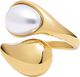 Cuff Ring with Pearl in Gold