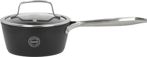 Kasserolle med glaslåg Travo 1,3 liter 16 cm Sort Aluminium
