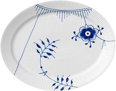 Blue Mega Dish Oval 35cm