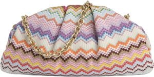 POUCH LARGE RASCHEL ZIG ZAG LUREX MULTICOLOR / 0 UNICA