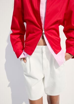 Straight cotton Bermuda shorts