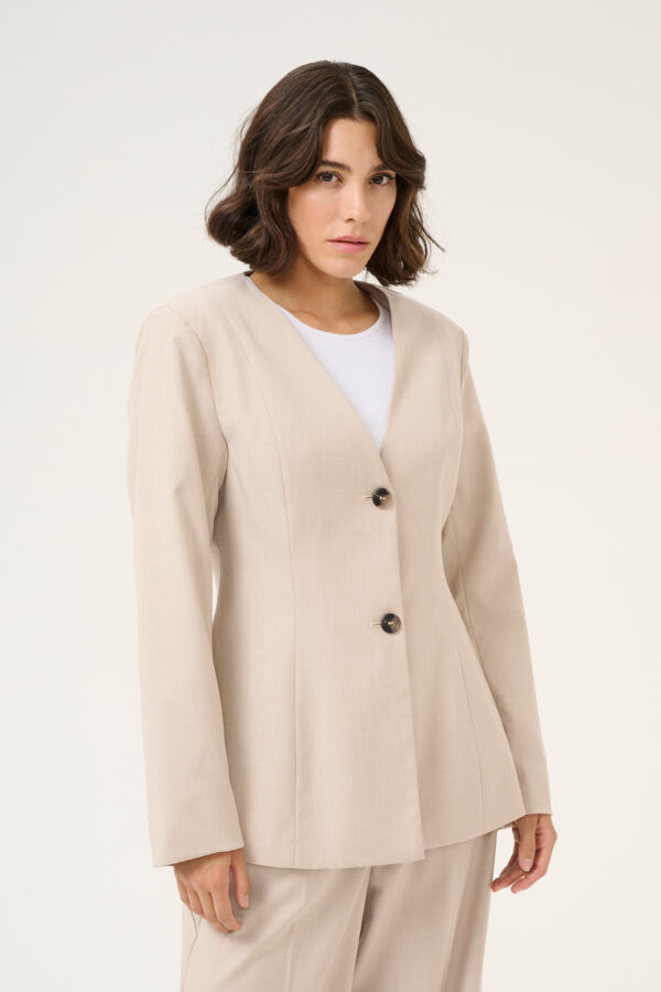 KAvindy Collarless Blazer