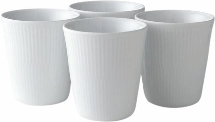 Hvid Riflet 29 cl. termokop 4 stk.