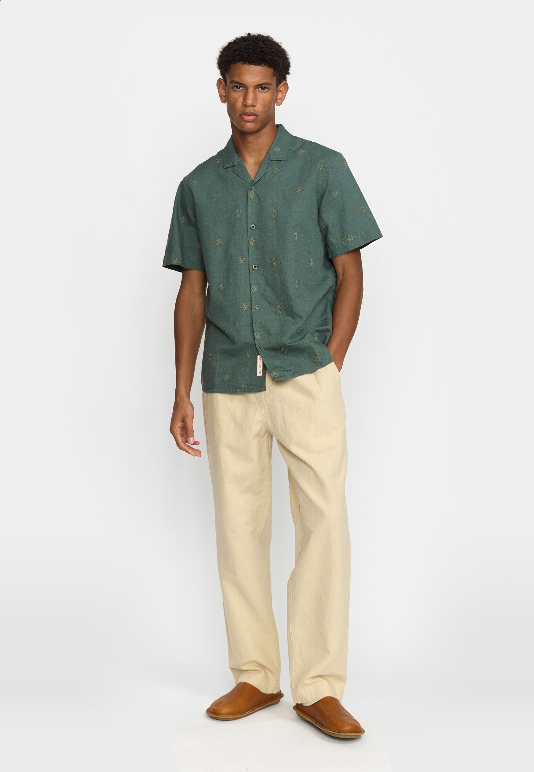 Short-sleeved Cuban Shirt