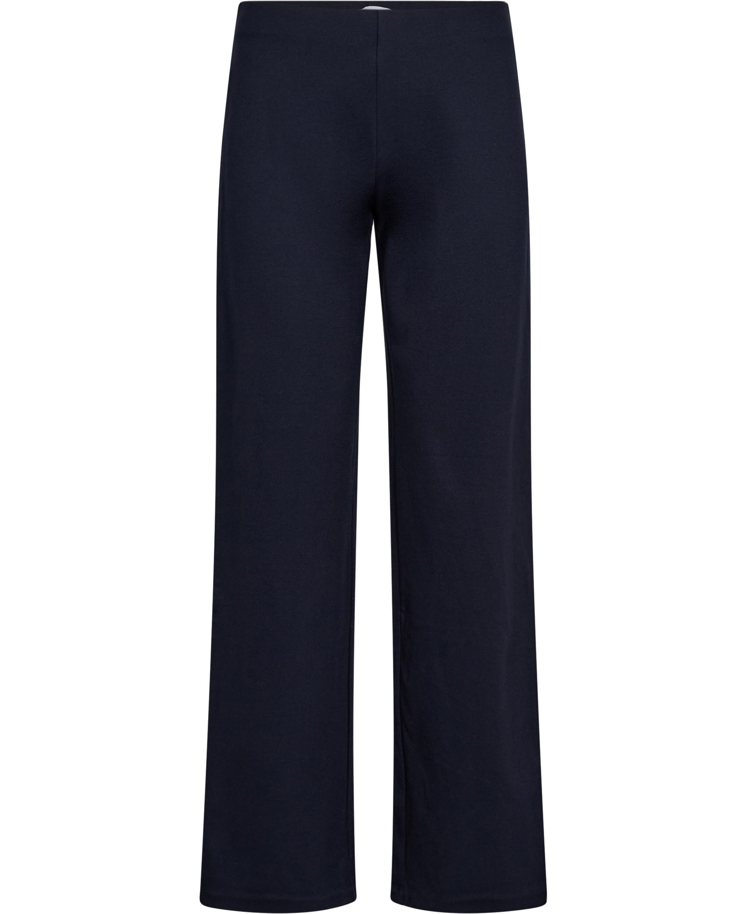 Straight-fit trousers with elastic