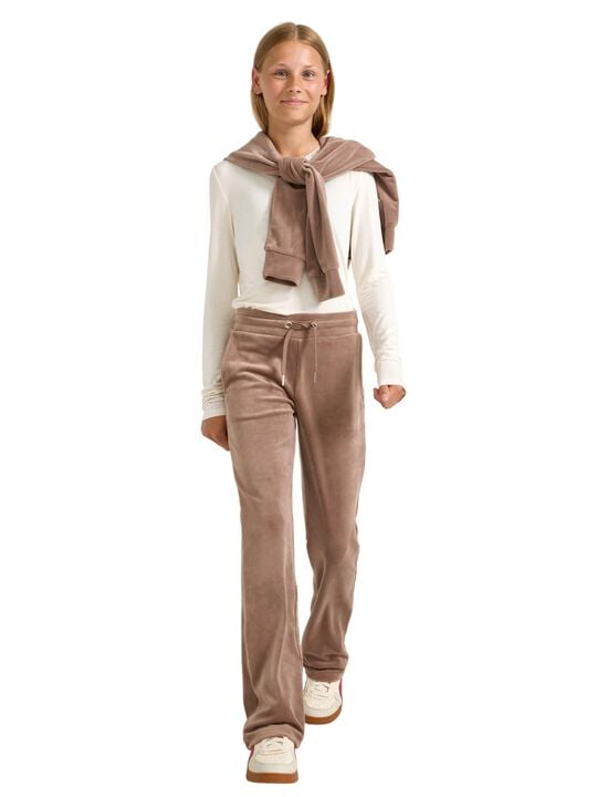 Soft jersey trousers in velour with