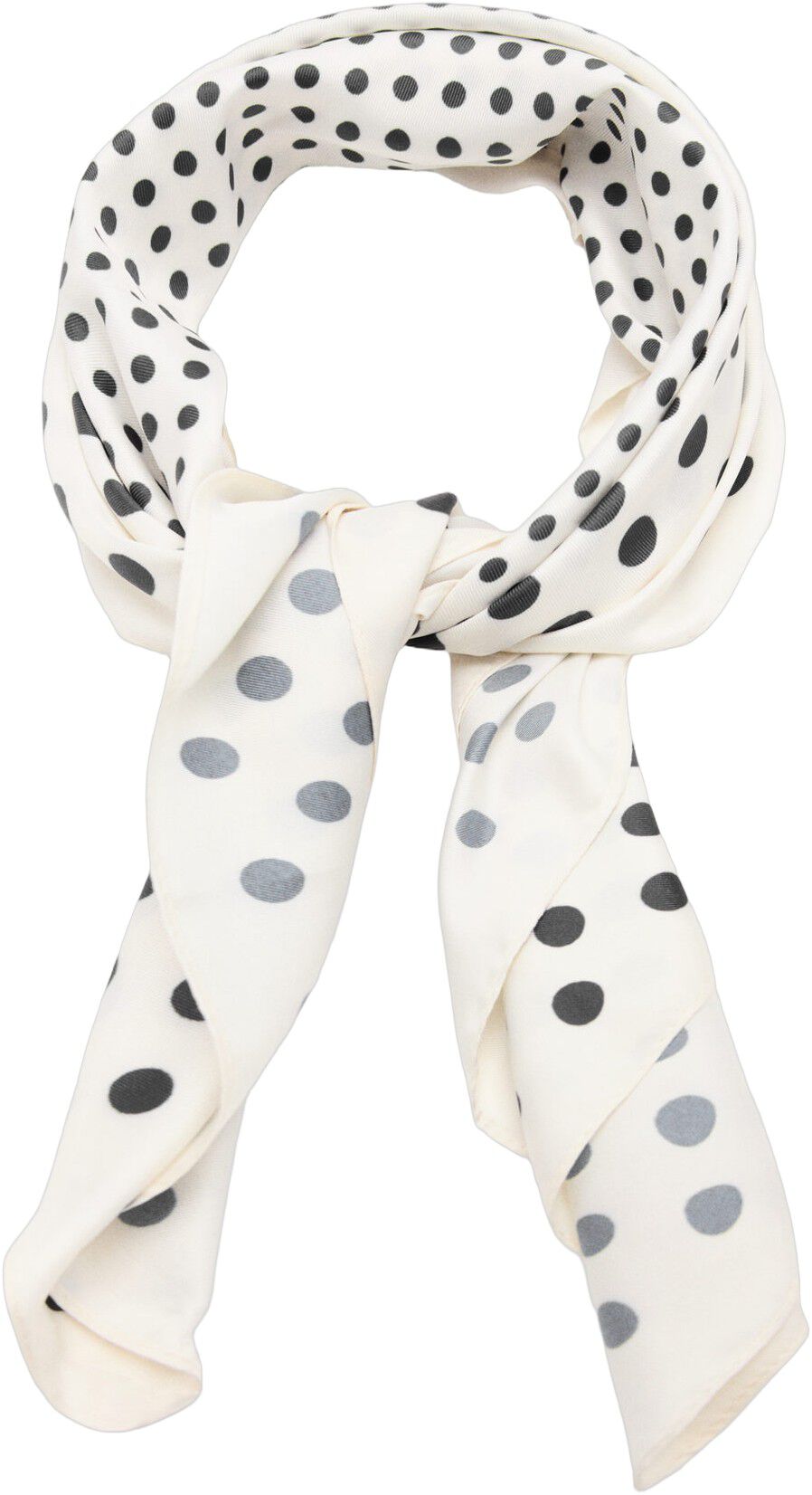 Satin check-print scarf